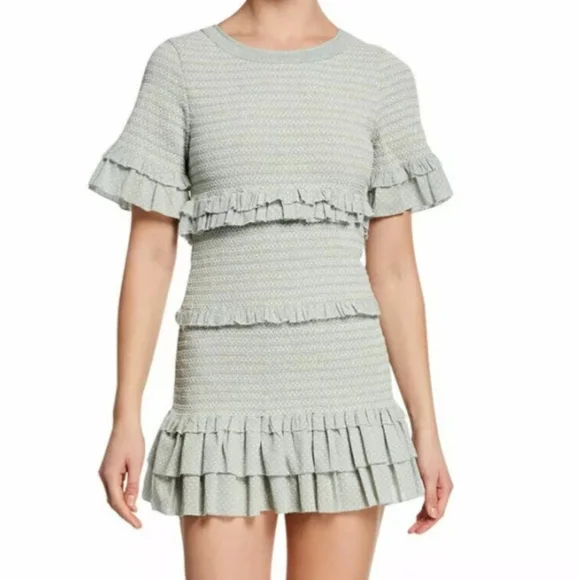 Loveshackfancy Aveline Ruffled Mini Dress Size M - Picture 1 of 13